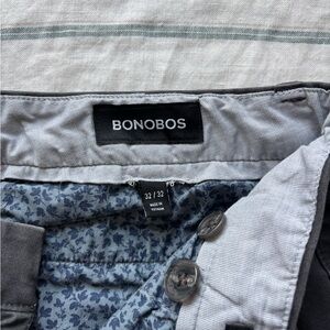 Bonobos Charcoal Chinos with Floral Lining